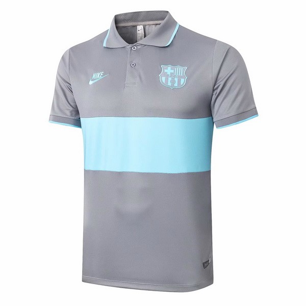 Polo Football Barcelone 2020-21 Gris Bleu